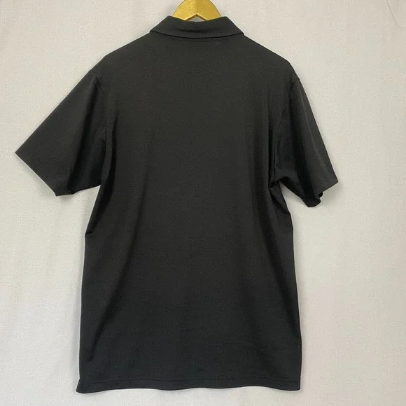Travis Mathew Polo Shirt Mens Large Winged Solid Black Logo Pocket Short Sleeve - Picture 4 of 14